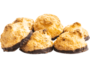 Coconut cookies with chocolate